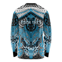 Aotearoa Iwi Ngati Porou Personalised Long Sleeve Shirt Maori Kowhaiwhai Pattern LT19 - Polynesian Pride