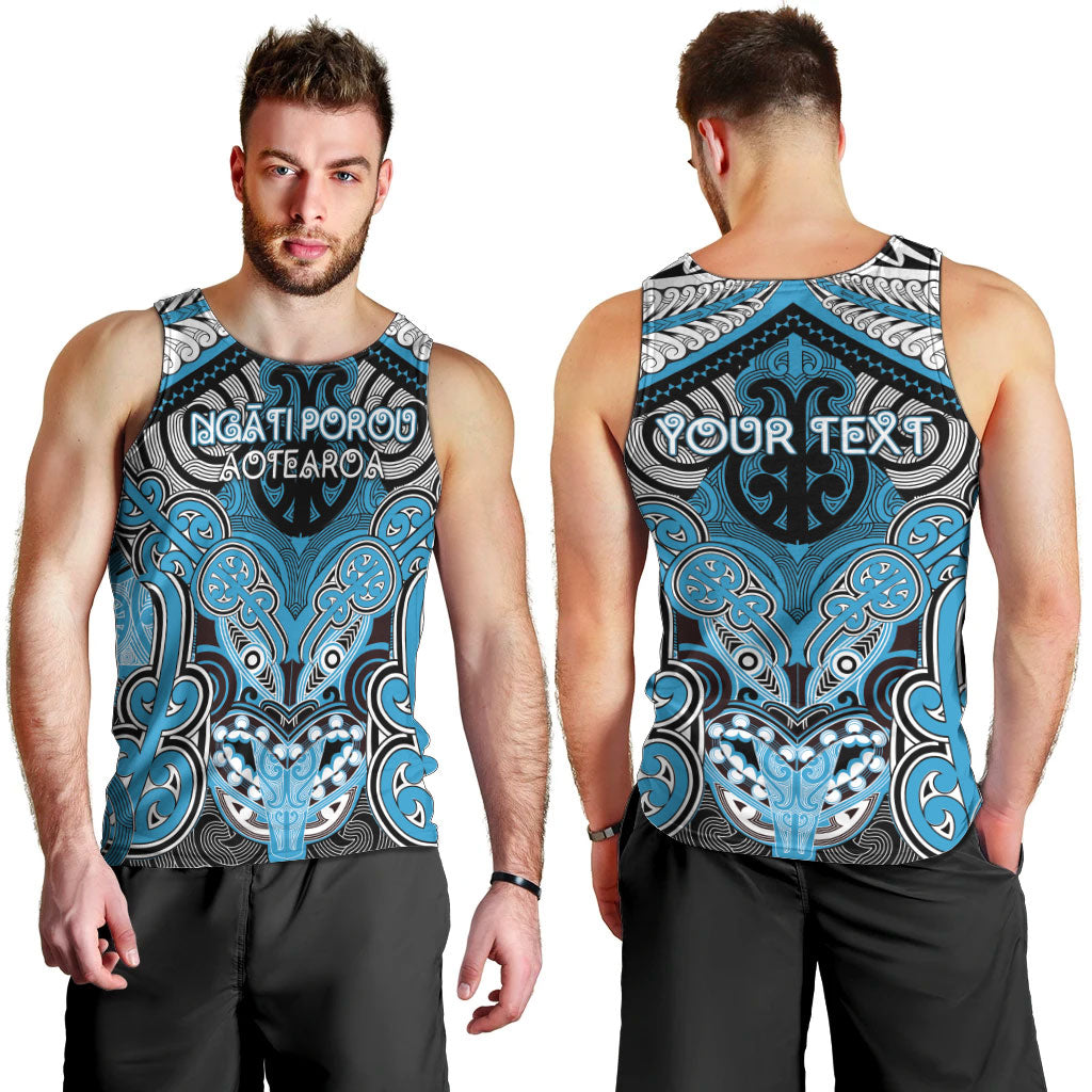 Aotearoa Iwi Ngati Porou Personalised Men Tank Top Maori Kowhaiwhai Pattern LT19 - Polynesian Pride