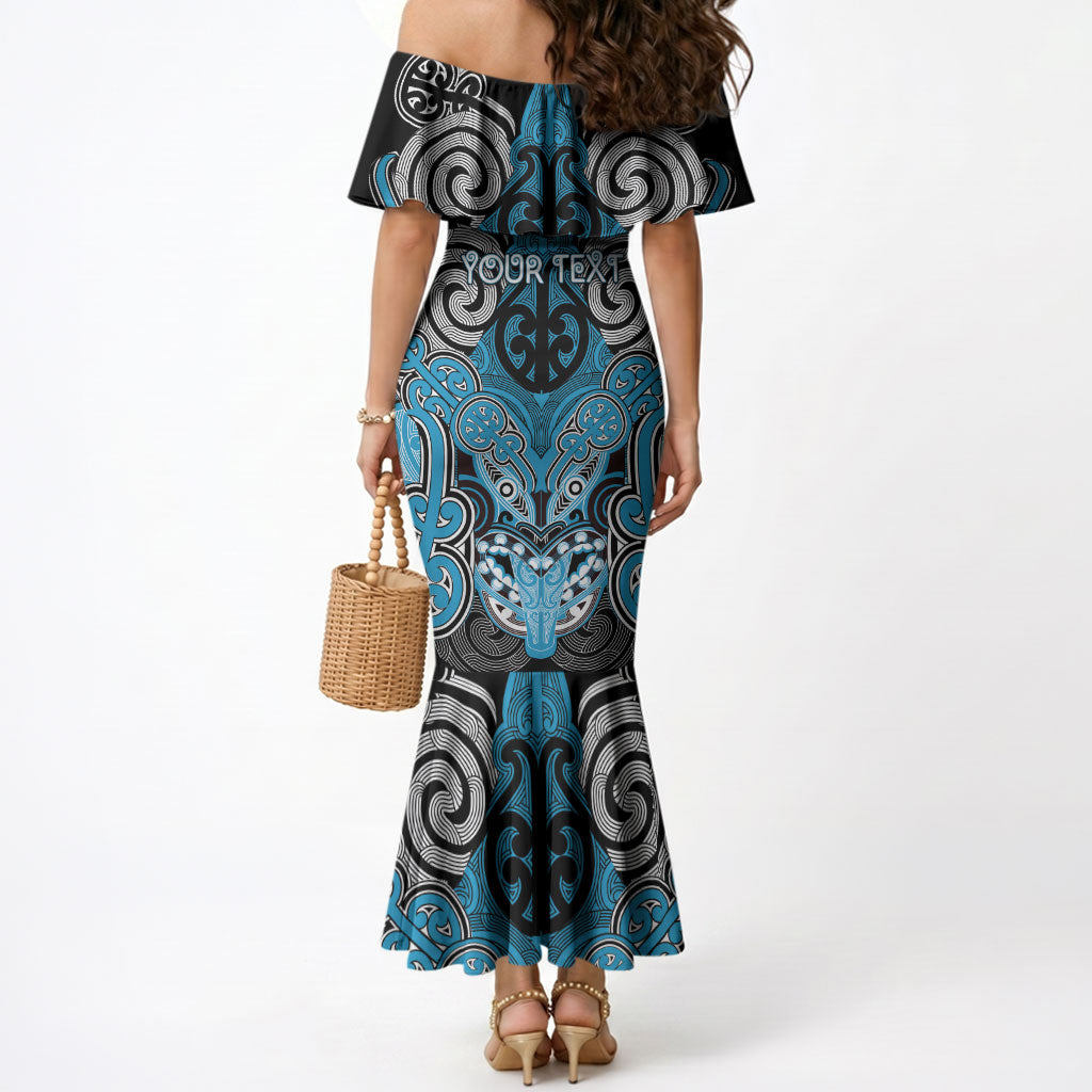Aotearoa Iwi Ngati Porou Personalised Mermaid Dress Maori Kowhaiwhai Pattern LT19 - Polynesian Pride