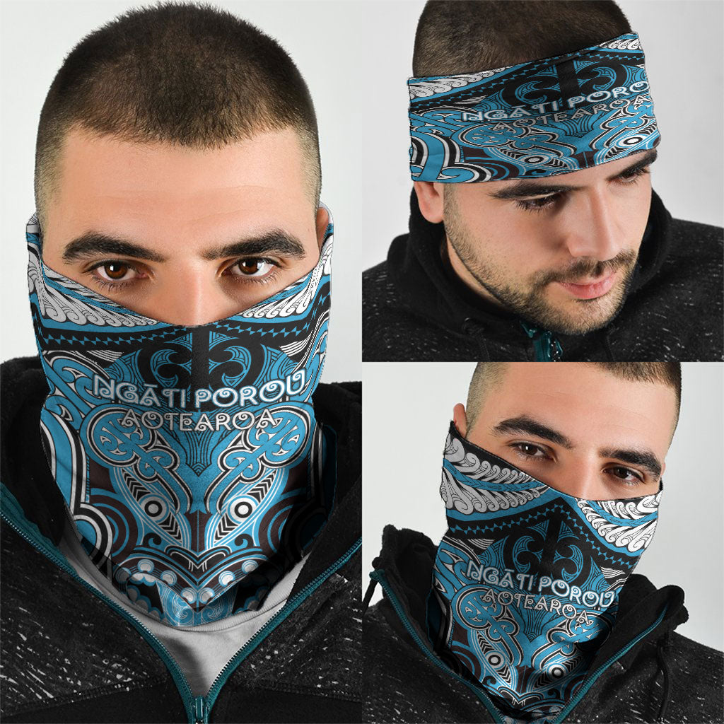 Aotearoa Iwi Ngati Porou Neck Gaiter Maori Kowhaiwhai Pattern LT19 - Polynesian Pride
