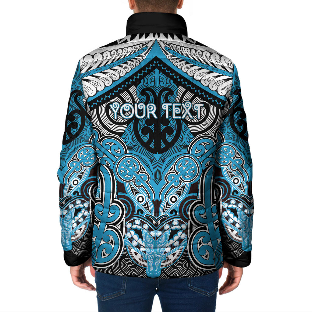 Aotearoa Iwi Ngati Porou Personalised Padded Jacket Maori Kowhaiwhai Pattern LT19 - Polynesian Pride