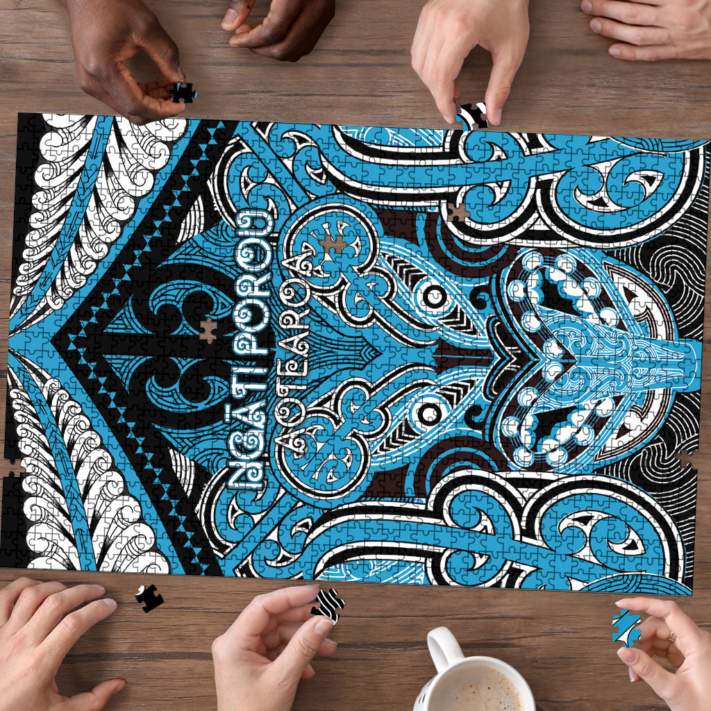Aotearoa Iwi Ngati Porou Puzzle Maori Kowhaiwhai Pattern LT19 - Polynesian Pride