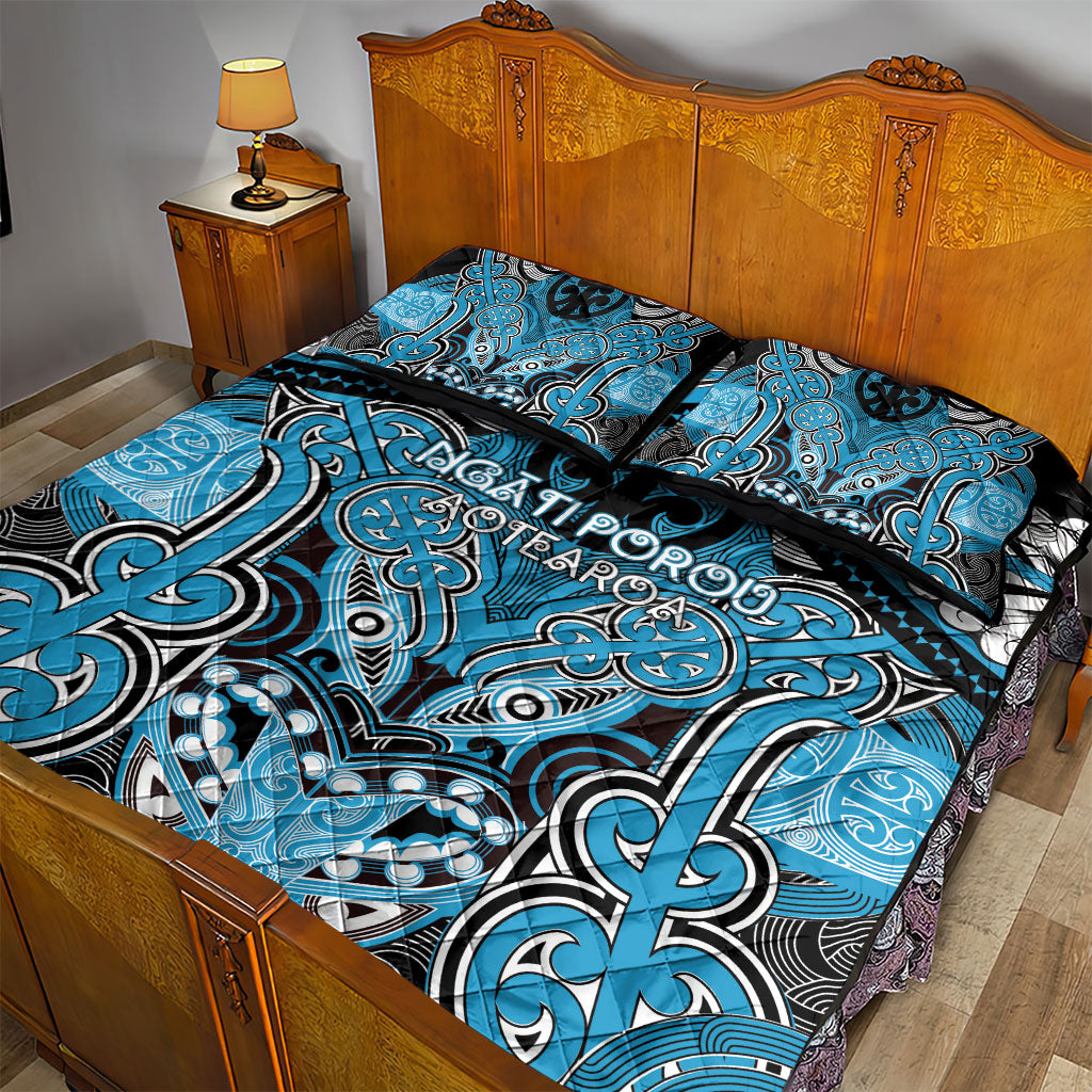 Aotearoa Iwi Ngati Porou Quilt Bed Set Maori Kowhaiwhai Pattern LT19 - Polynesian Pride