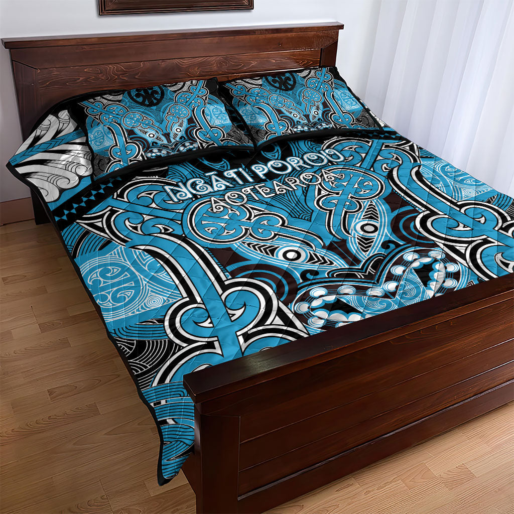 Aotearoa Iwi Ngati Porou Quilt Bed Set Maori Kowhaiwhai Pattern LT19 - Polynesian Pride
