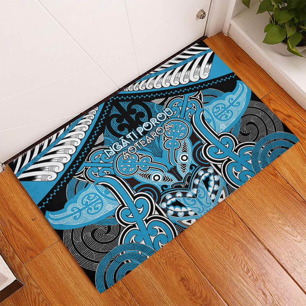 Aotearoa Iwi Ngati Porou Rubber Doormat Maori Kowhaiwhai Pattern LT19 - Polynesian Pride