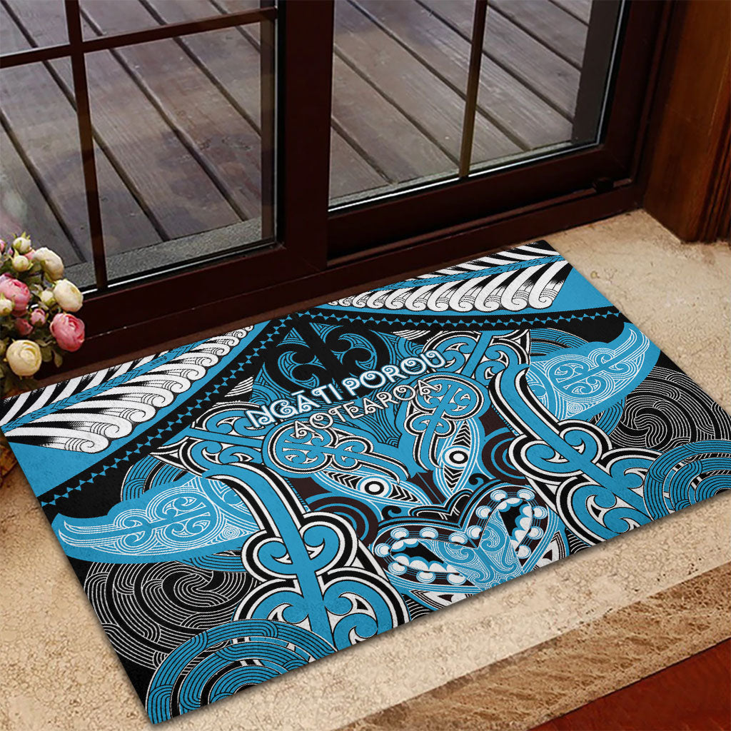 Aotearoa Iwi Ngati Porou Rubber Doormat Maori Kowhaiwhai Pattern LT19 - Polynesian Pride