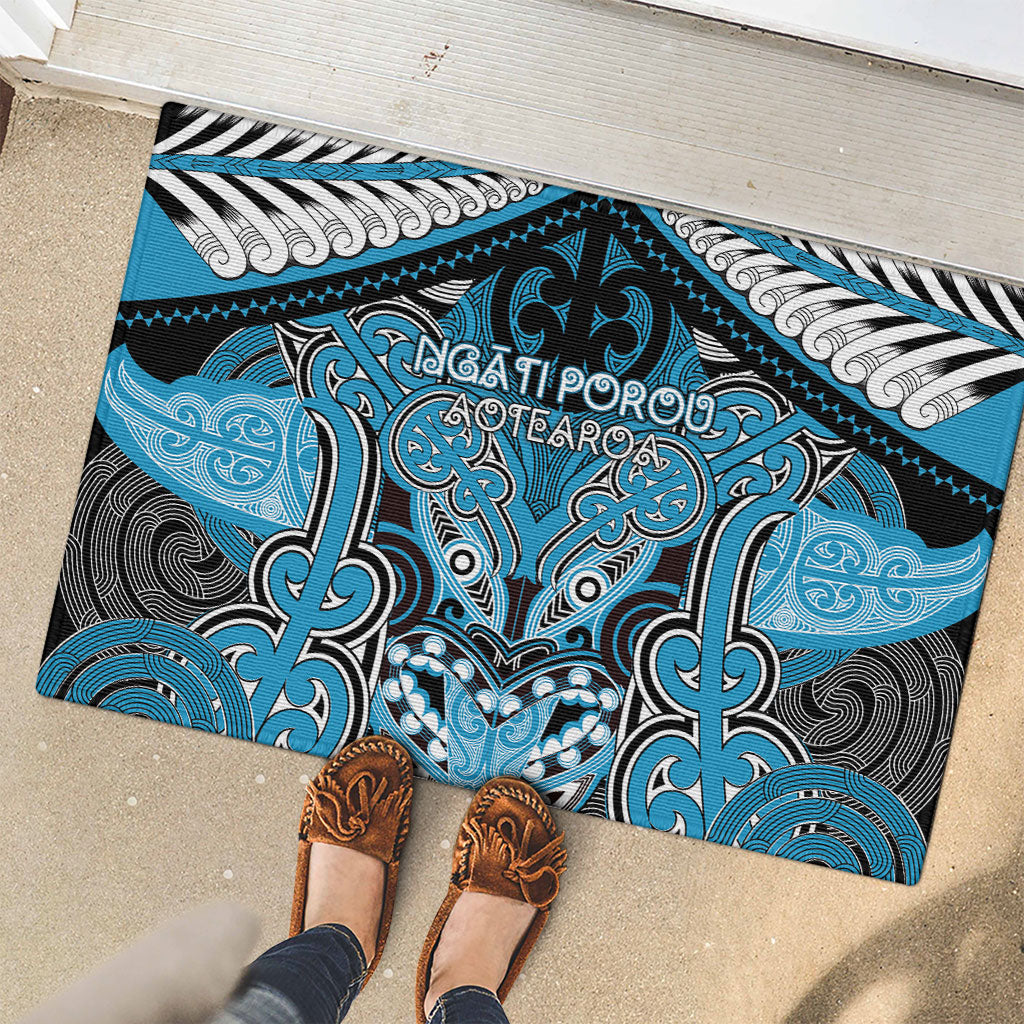 Aotearoa Iwi Ngati Porou Rubber Doormat Maori Kowhaiwhai Pattern LT19 - Polynesian Pride