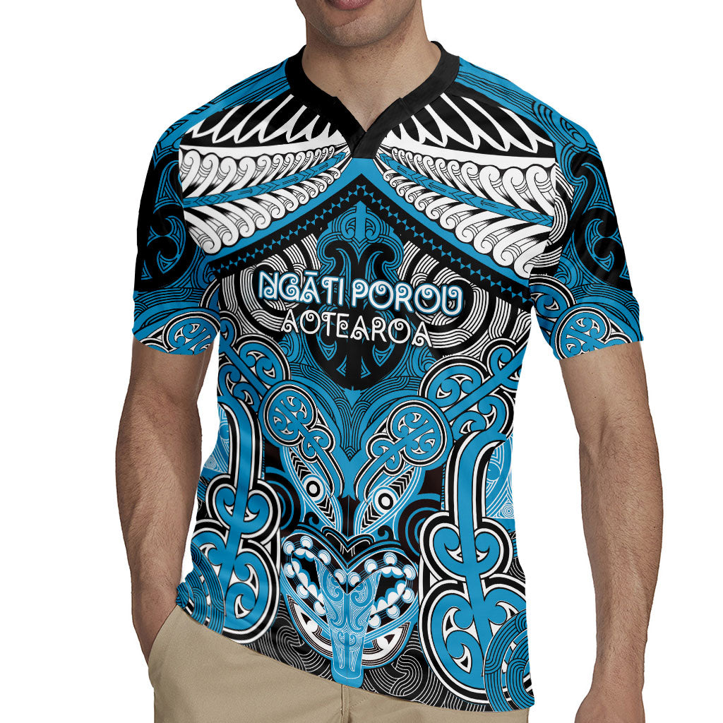 Aotearoa Iwi Ngati Porou Personalised Rugby Jersey Maori Kowhaiwhai Pattern LT19 - Polynesian Pride