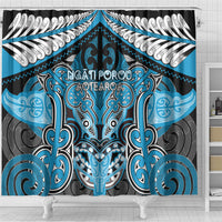 Aotearoa Iwi Ngati Porou Shower Curtain Maori Kowhaiwhai Pattern LT19 - Polynesian Pride
