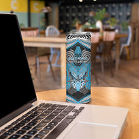 Aotearoa Iwi Ngati Porou Personalised Skinny Tumbler Maori Kowhaiwhai Pattern LT19 - Polynesian Pride
