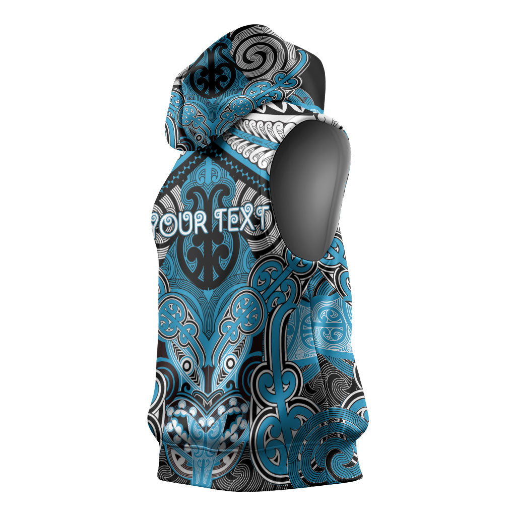 Aotearoa Iwi Ngati Porou Personalised Sleeveless Hoodie Maori Kowhaiwhai Pattern LT19 - Polynesian Pride