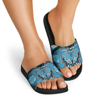Aotearoa Iwi Ngati Porou Slide Sandals Maori Kowhaiwhai Pattern LT19 - Polynesian Pride