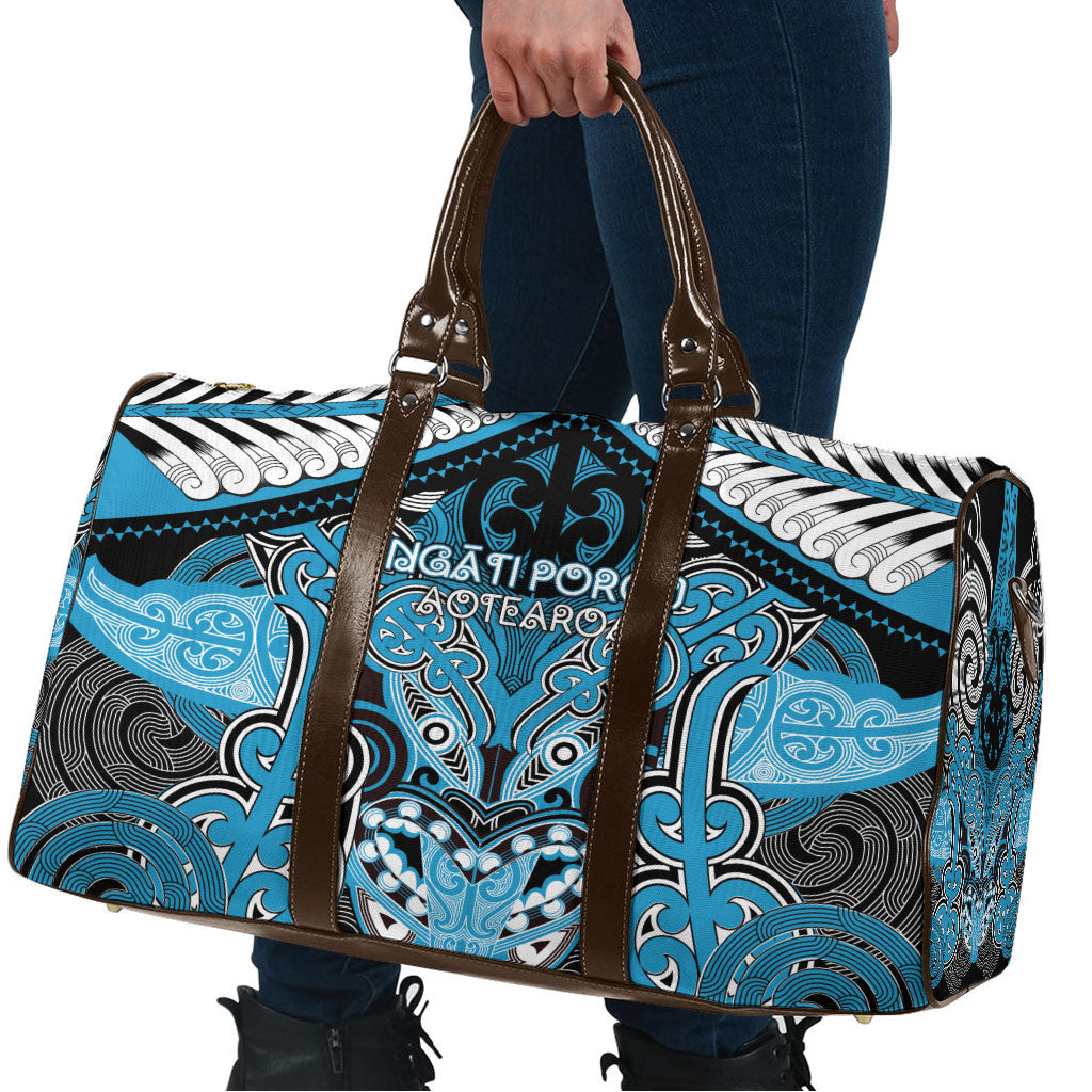Aotearoa Iwi Ngati Porou Travel Bag Maori Kowhaiwhai Pattern LT19 - Polynesian Pride