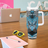 Aotearoa Iwi Ngati Porou Personalised Tumbler With Handle Maori Kowhaiwhai Pattern LT19 - Polynesian Pride
