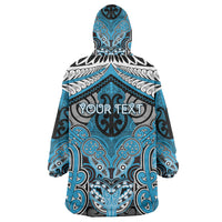 Aotearoa Iwi Ngati Porou Personalised Wearable Blanket Hoodie Maori Kowhaiwhai Pattern LT19 - Polynesian Pride