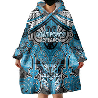 Aotearoa Iwi Ngati Porou Personalised Wearable Blanket Hoodie Maori Kowhaiwhai Pattern LT19 - Polynesian Pride