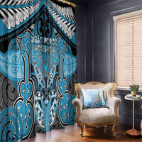 Aotearoa Iwi Ngati Porou Window Curtain Maori Kowhaiwhai Pattern LT19 - Polynesian Pride