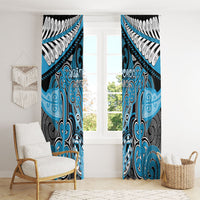 Aotearoa Iwi Ngati Porou Window Curtain Maori Kowhaiwhai Pattern LT19 - Polynesian Pride
