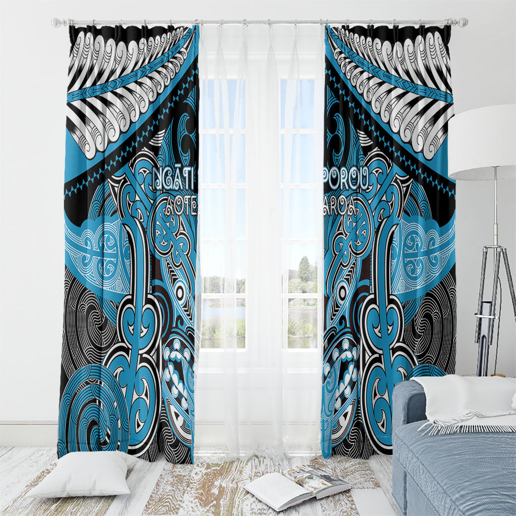 Aotearoa Iwi Ngati Porou Window Curtain Maori Kowhaiwhai Pattern LT19 - Polynesian Pride