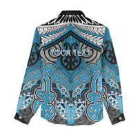 Aotearoa Iwi Ngati Porou Personalised Women Casual Shirt Maori Kowhaiwhai Pattern LT19 - Polynesian Pride