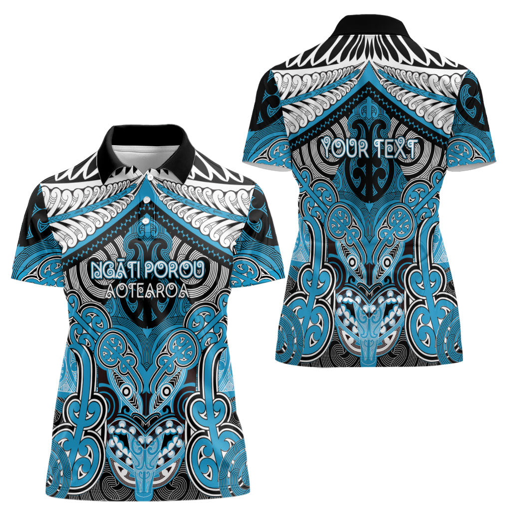 Aotearoa Iwi Ngati Porou Personalised Women Polo Shirt Maori Kowhaiwhai Pattern LT19 - Polynesian Pride
