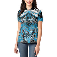 Aotearoa Iwi Ngati Porou Personalised Women Polo Shirt Maori Kowhaiwhai Pattern LT19 - Polynesian Pride