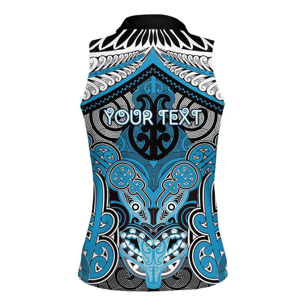 Aotearoa Iwi Ngati Porou Personalised Women Sleeveless Polo Shirt Maori Kowhaiwhai Pattern LT19 - Polynesian Pride