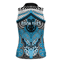 Aotearoa Iwi Ngati Porou Personalised Women Sleeveless Polo Shirt Maori Kowhaiwhai Pattern LT19 - Polynesian Pride