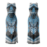 Aotearoa Iwi Ngati Kahungunu Personalised Couples Matching Tank Maxi Dress and Hawaiian Shirt Maori Kowhaiwhai Pattern LT19 - Polynesian Pride