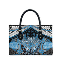Aotearoa Iwi Ngati Kahungunu Leather Bag Maori Kowhaiwhai Pattern LT19 - Polynesian Pride