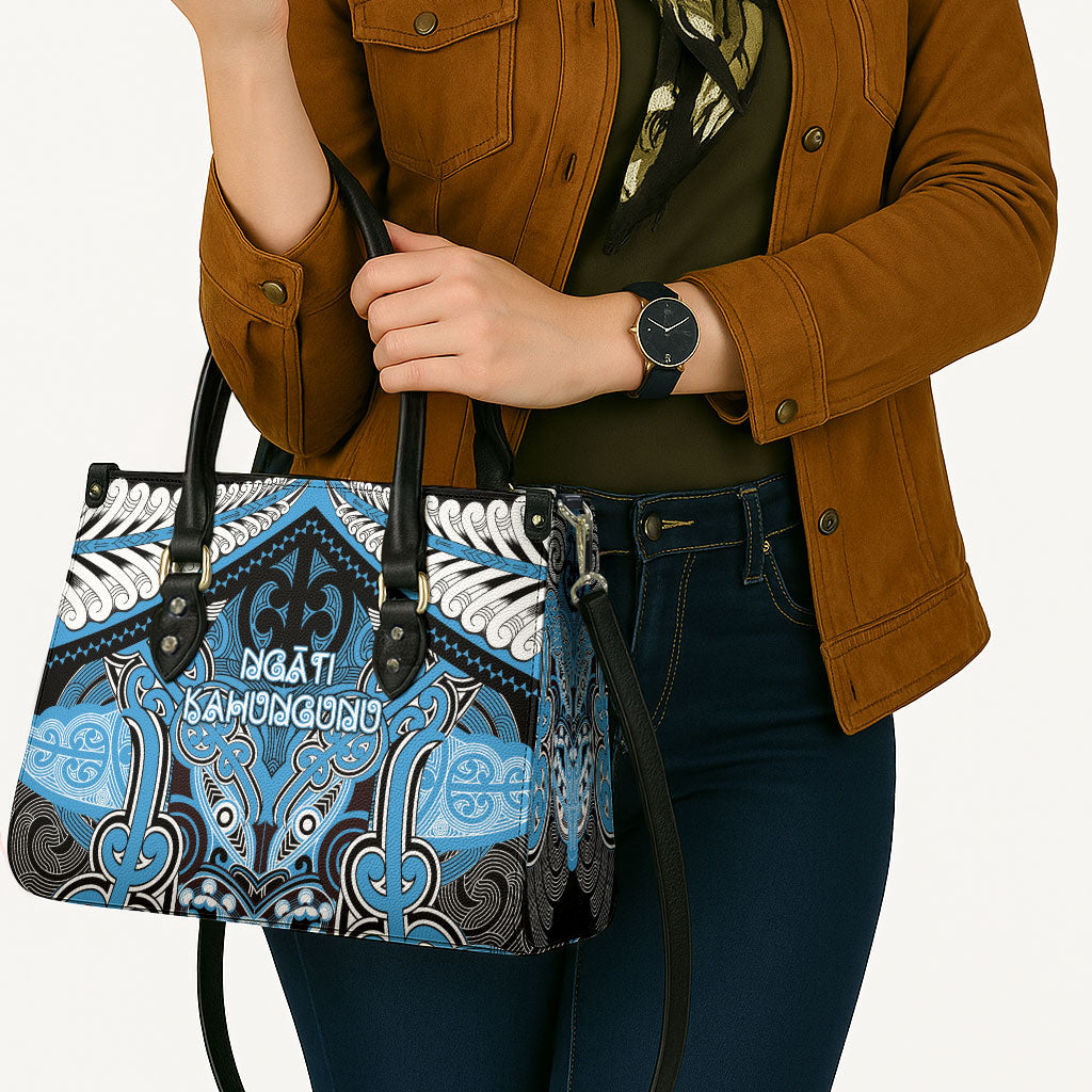 Aotearoa Iwi Ngati Kahungunu Leather Bag Maori Kowhaiwhai Pattern LT19 - Polynesian Pride