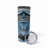Aotearoa Iwi Ngati Kahungunu Personalised Skinny Tumbler Maori Kowhaiwhai Pattern LT19 - Polynesian Pride