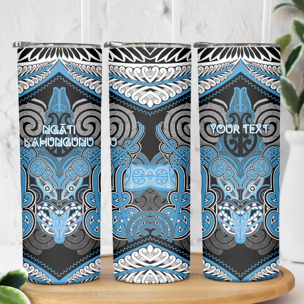 Aotearoa Iwi Ngati Kahungunu Personalised Skinny Tumbler Maori Kowhaiwhai Pattern LT19 - Polynesian Pride