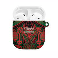 Aotearoa Iwi Tuhoe AirPods Case Maori Kowhaiwhai Pattern LT19 Red - Polynesian Pride