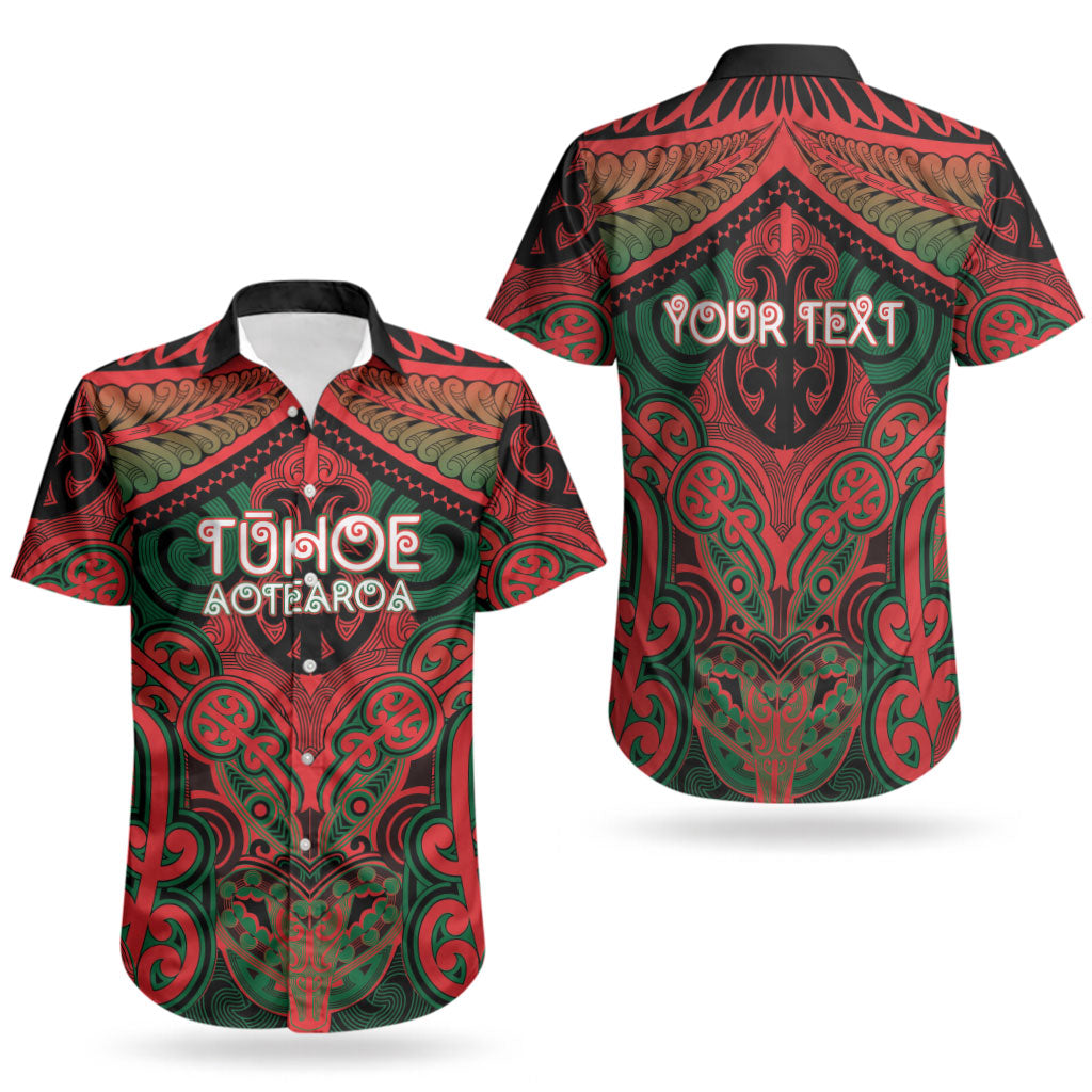 Aotearoa Iwi Tuhoe Personalised Couples Matching Tank Maxi Dress and Hawaiian Shirt Maori Kowhaiwhai Pattern LT19 - Polynesian Pride