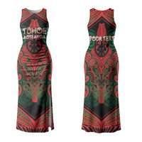 Aotearoa Iwi Tuhoe Personalised Couples Matching Tank Maxi Dress and Hawaiian Shirt Maori Kowhaiwhai Pattern LT19 - Polynesian Pride