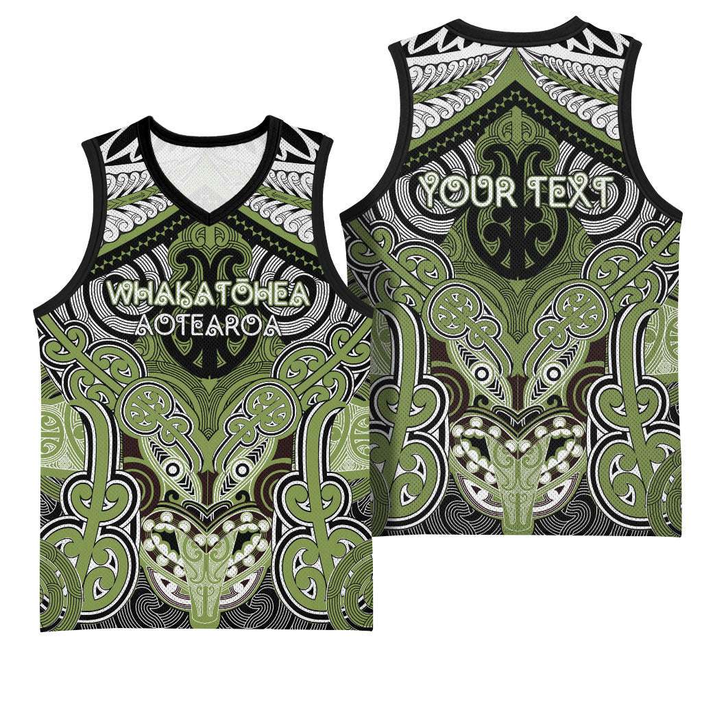 Aotearoa Iwi Whakatohea Personalised Basketball Jersey Maori Kowhaiwhai Pattern