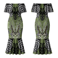 Aotearoa Iwi Whakatohea Personalised Couples Matching Mermaid Dress and Hawaiian Shirt Maori Kowhaiwhai Pattern LT19 - Polynesian Pride
