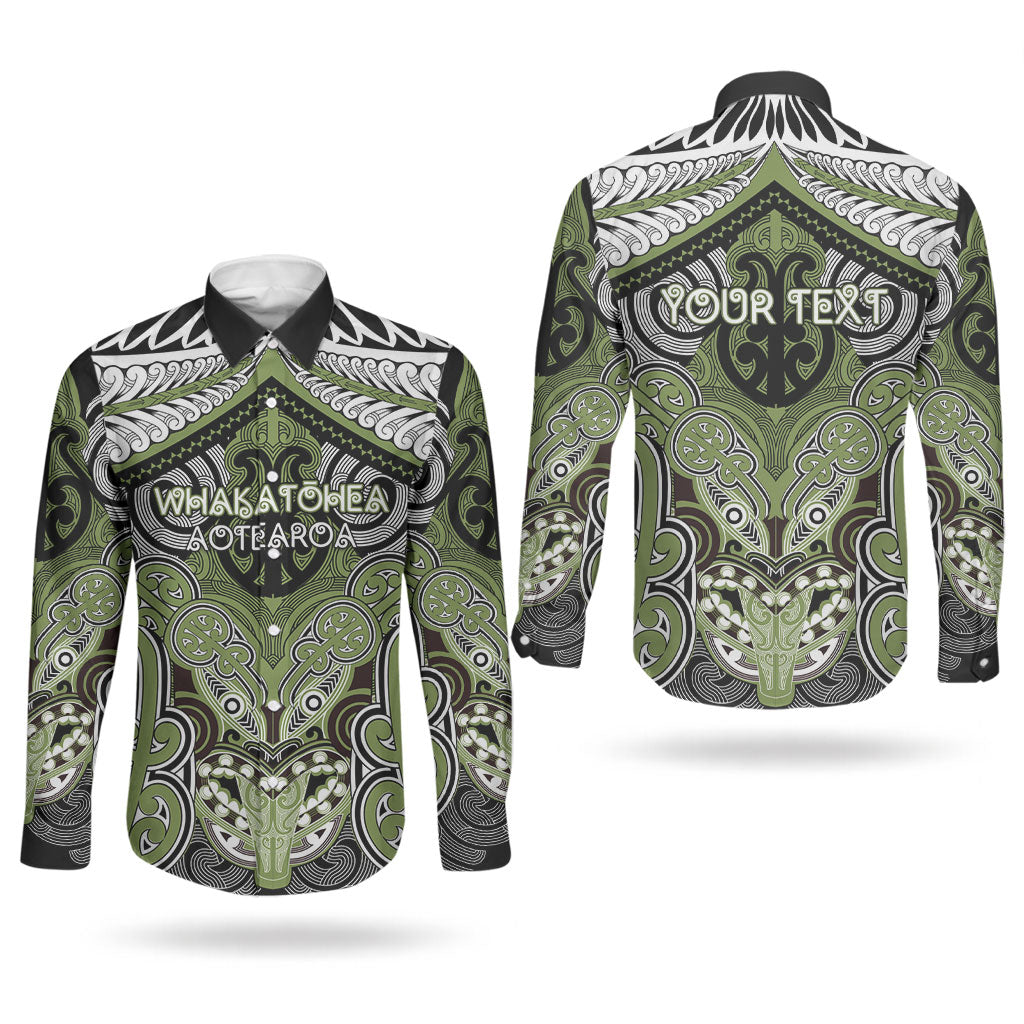 Aotearoa Iwi Whakatohea Personalised Couples Matching Short Sleeve Bodycon Dress and Long Sleeve Button Shirt Maori Kowhaiwhai Pattern LT19 - Polynesian Pride