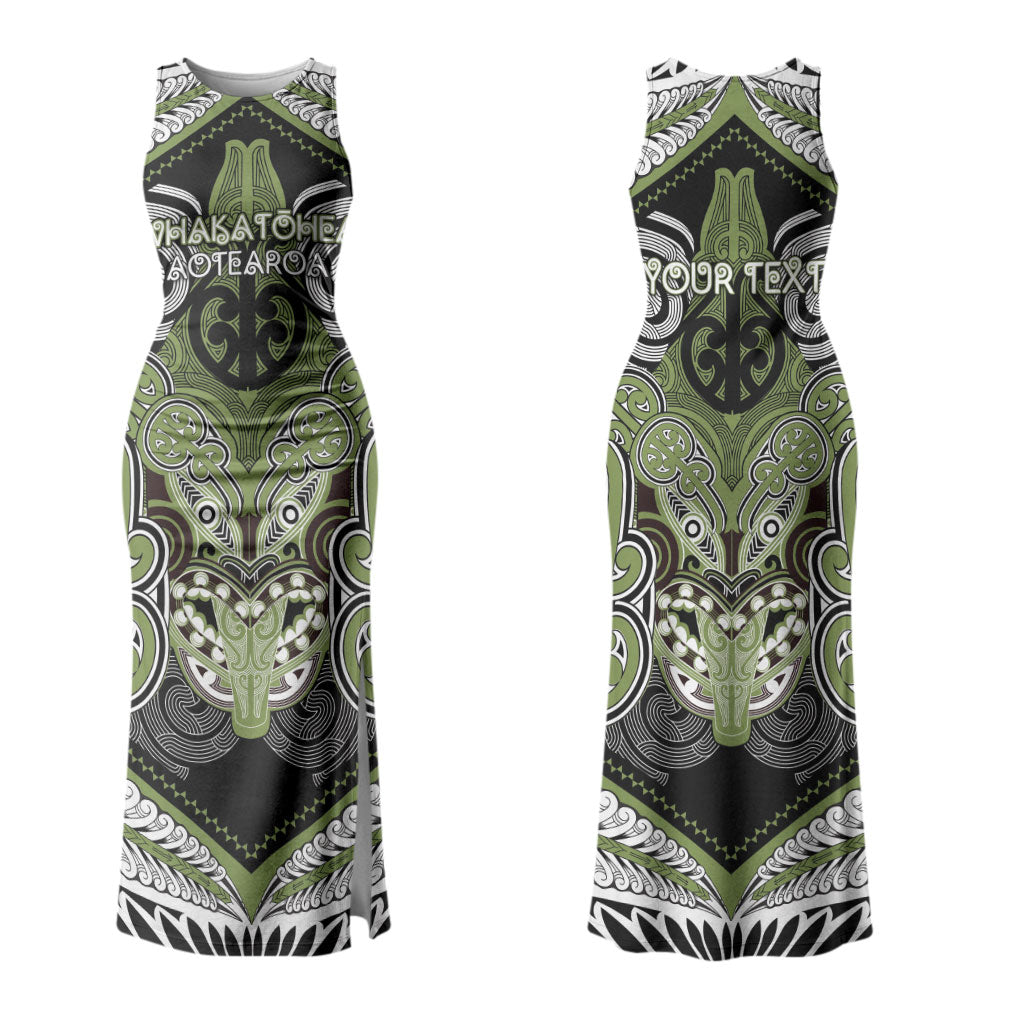 Aotearoa Iwi Whakatohea Personalised Couples Matching Tank Maxi Dress and Hawaiian Shirt Maori Kowhaiwhai Pattern LT19 - Polynesian Pride