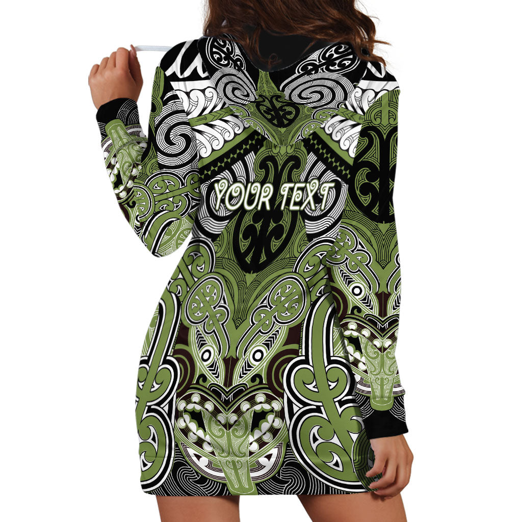 Aotearoa Iwi Whakatohea Personalised Hoodie Dress Maori Kowhaiwhai Pattern LT19 - Polynesian Pride