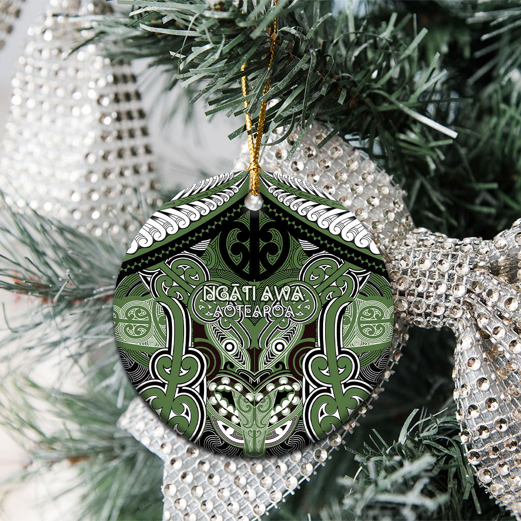 Aotearoa Iwi Ngati Awa Personalised Ceramic Ornament Maori Kowhaiwhai Pattern LT19 - Polynesian Pride
