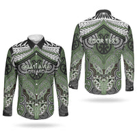 Aotearoa Iwi Ngati Awa Personalised Couples Matching Summer Maxi Dress and Long Sleeve Button Shirt Maori Kowhaiwhai Pattern LT19 - Polynesian Pride