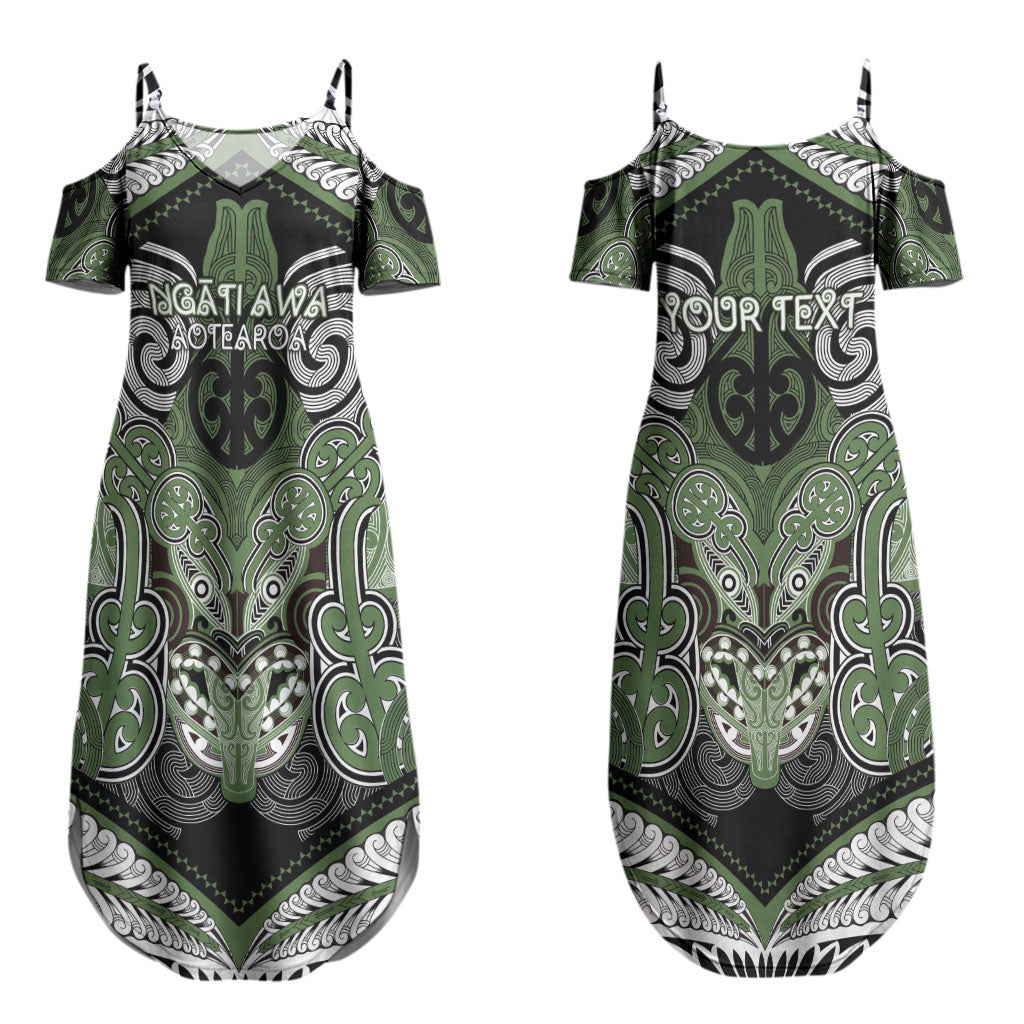 Aotearoa Iwi Ngati Awa Personalised Couples Matching Summer Maxi Dress and Long Sleeve Button Shirt Maori Kowhaiwhai Pattern LT19 - Polynesian Pride