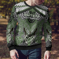 Aotearoa Iwi Ngati Awa Personalised Ugly Christmas Sweater Maori Kowhaiwhai Pattern