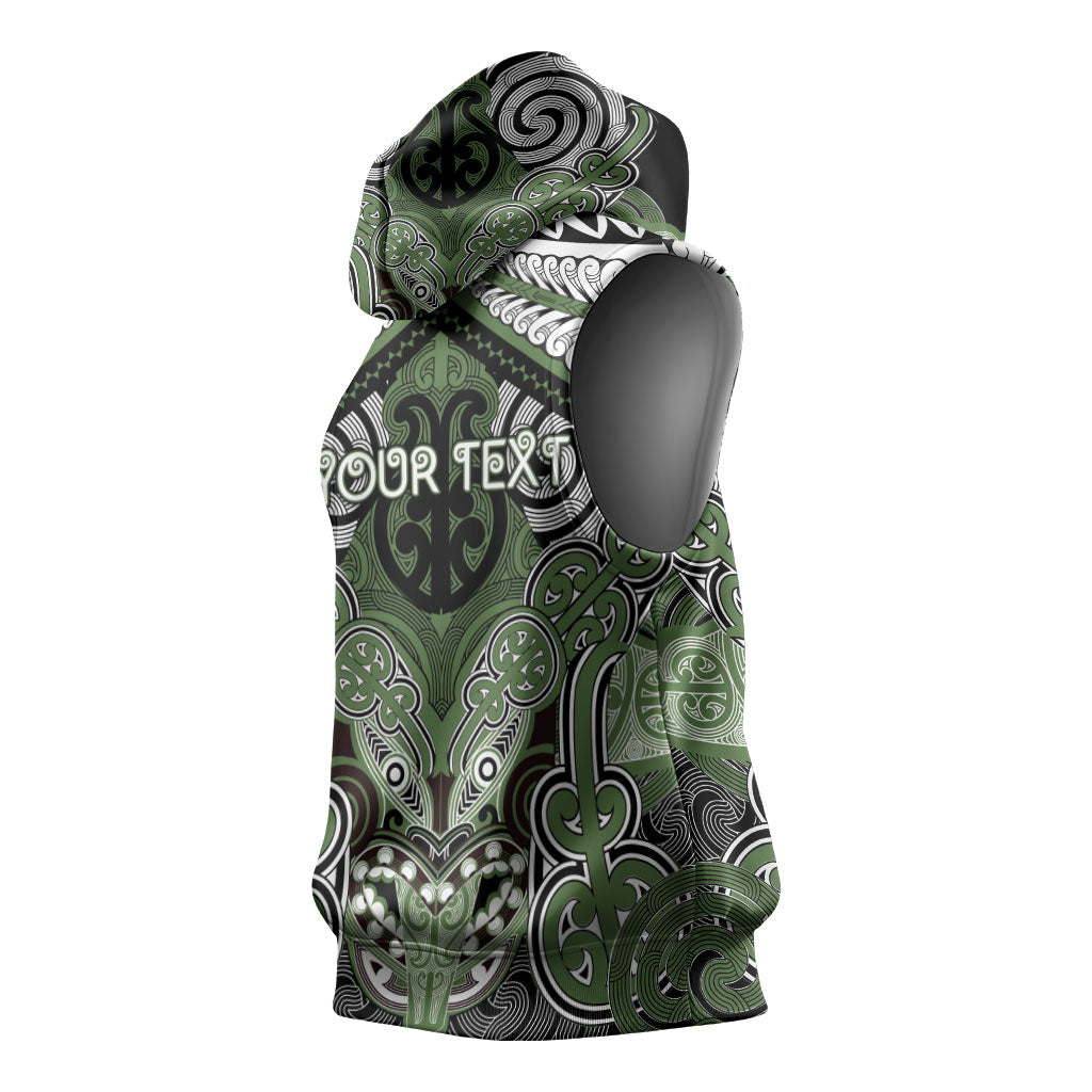 Aotearoa Iwi Ngati Awa Personalised Sleeveless Hoodie Maori Kowhaiwhai Pattern LT19 - Polynesian Pride