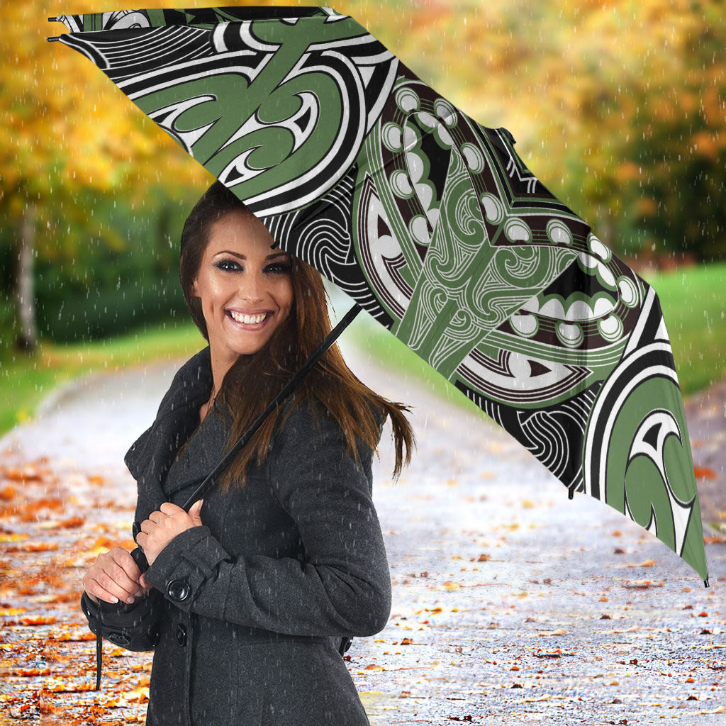 Aotearoa Iwi Ngati Awa Umbrella Maori Kowhaiwhai Pattern LT19 - Polynesian Pride