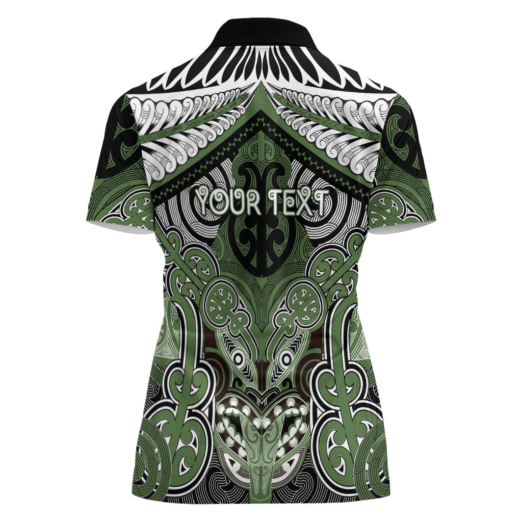 Aotearoa Iwi Ngati Awa Personalised Women Polo Shirt Maori Kowhaiwhai Pattern LT19 - Polynesian Pride