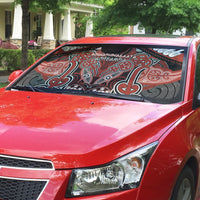 Aotearoa Iwi Rongowhakaata Auto Sun Shade Maori Kowhaiwhai Pattern LT19 - Polynesian Pride