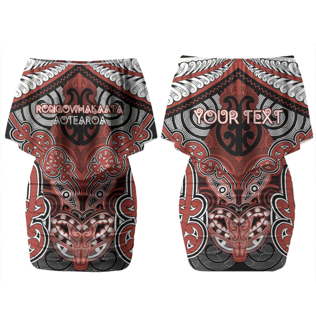 Aotearoa Iwi Rongowhakaata Personalised Couples Matching Off Shoulder Short Dress and Hawaiian Shirt Maori Kowhaiwhai Pattern LT19 - Polynesian Pride